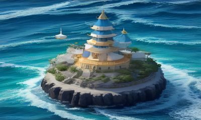 卡维尔沙漠金色沙丘日落景观，连绵起伏的沙丘与橙红色天空