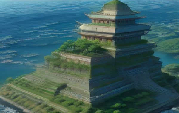 塔巴斯城市鸟瞰图，绿洲棕榈树丛与周围金色沙漠形成鲜明对比